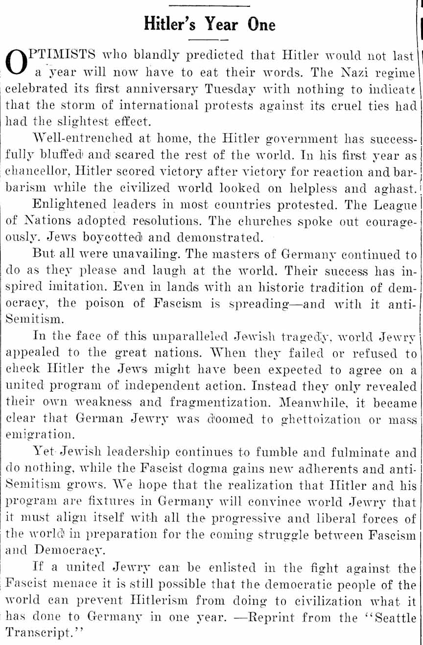 JWB 1934 article on Hitler