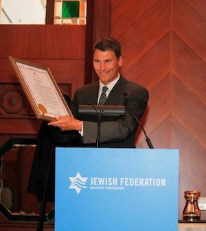 photo in Jewish Independent - Vancouver Mayor Gregor Robertson declares Sept. 10, 2012, Elie Wiesel Day