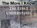 image - The More I Know, the Less I Understand - book cover cropped