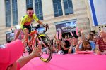 photo - Cyclists met some of the audience in Safra Square during the opening ceremony May 4