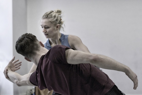 photo - Ballet BC dancers Scott Fowler and Parker Finley in rehearsal for the company’s final program of the season, which features all Jewish community choreographers