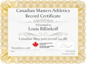 image - Lou Billinkoff has set running records