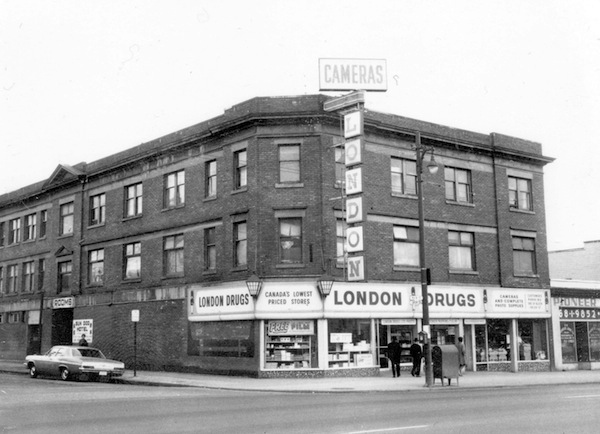 photo - The first London Drugs was located at 800 Main St. The drugstore chain was started by Sam Bass in 1945