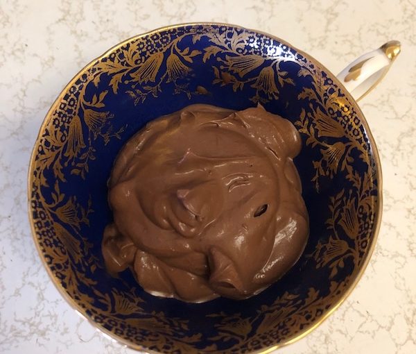 photo - Easy-peasy Vegan Chocolate Mousse served up in a teacup