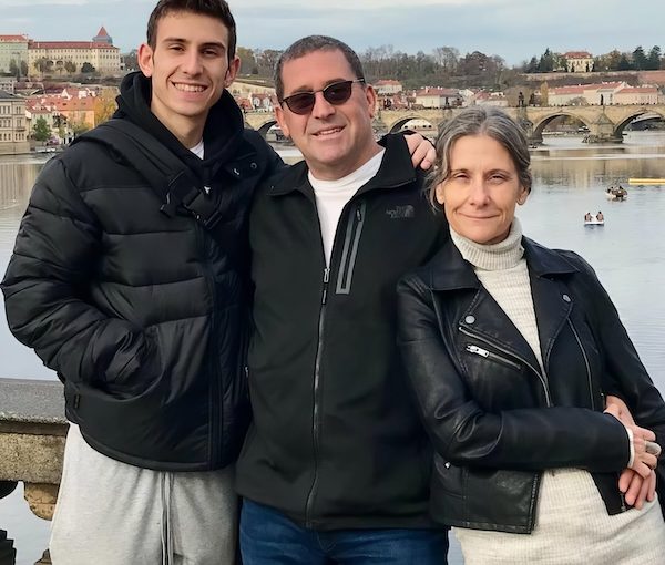 photo - At the Sept. 26 event Bridging Hope, which takes place at King David High School, Noah Bogdonov, left, and his parents, David Bogdonov and Elana Epstein, will speak about their family’s experience with addiction