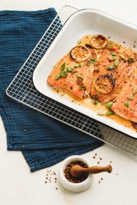 photo - Faith Kramer’s Roasted Salmon with Citrus-honey Sauce