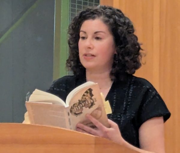 photo - Claire Sicherman read from her book Imprint, about intergenerational trauma, at UBC Hillel on Jan. 21