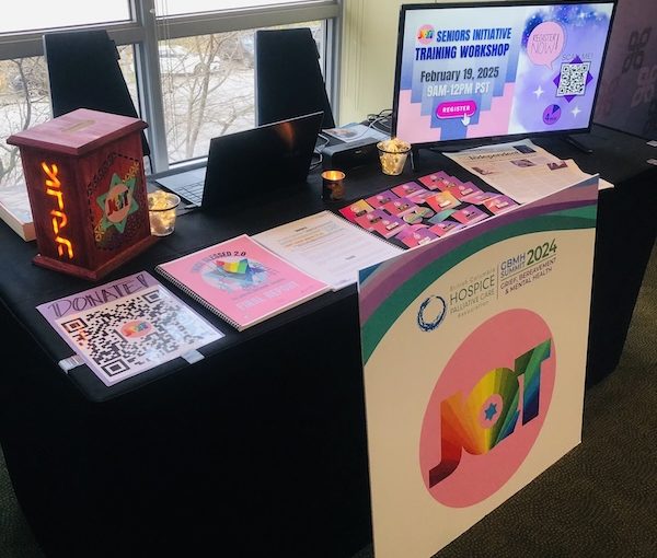 photo - JQT Vancouver’s table at the BC Hospice Palliative Care Association’s Grief, Bereavement and Mental Health Summit 2024, which took place Nov. 20-22