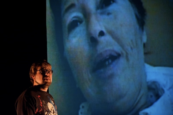 photo - Itai Erdal, with his mom, Mery Erdal, z”l, on screen, in How to Disappear Completely, which opens at the Historic Theatre in Vancouver March 15